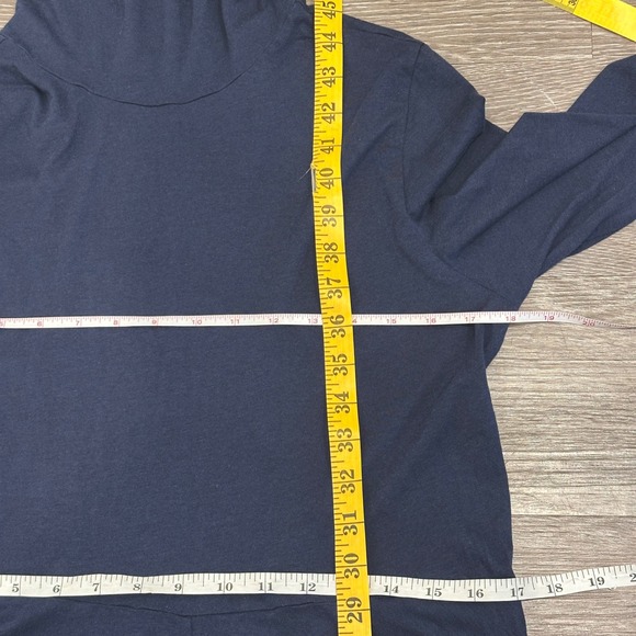 Peruvian Connection Ariana Navy Blue Stretch Jersey Turtleneck Midi Dress Large - Picture 12 of 13